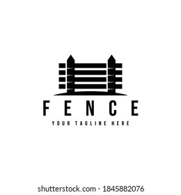 Fence Logo vintage vector illustration design