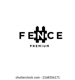 Fence Logo vintage vector illustration design