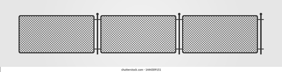 Fence mesh silhouette icon on gray background. Flat style. Vector illustration.