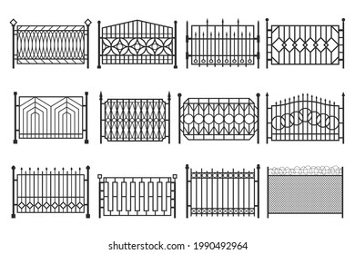 Fence, metal gates, iron steel barriers, fencing