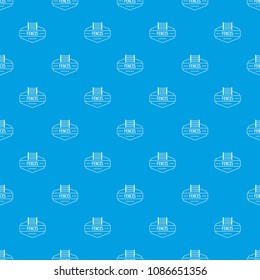 Fence metal pattern vector seamless blue repeat for any use