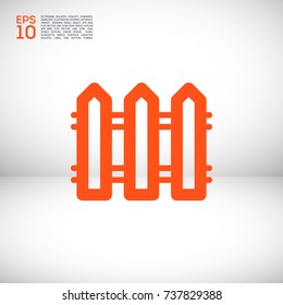 Fence minimal icon. Paling line vector icon for websites and mobile minimalistic flat design.