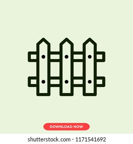Fence modern vector style. Fence icon concept. Fence icon for web and app.