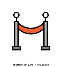 Fence, museum icon. Simple color with outline vector elements of historical things icons for ui and ux, website or mobile application