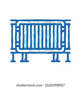 cerca de música concerto ícone doodle esboço vetor. cerca de música concerto sinal. ilustração símbolo isolado
