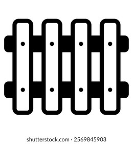 Fence nature spring icon illustration