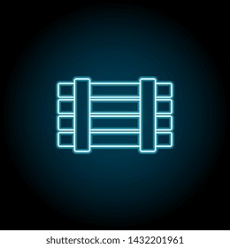 Fence neon icon. Simple thin line, outline vector of universal icons for UI and UX, website or mobile application
