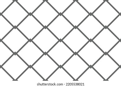 Fence and net seamless pattern background. Vector illustration isolated on white background