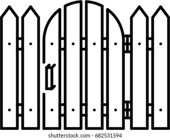 fence outline icon
