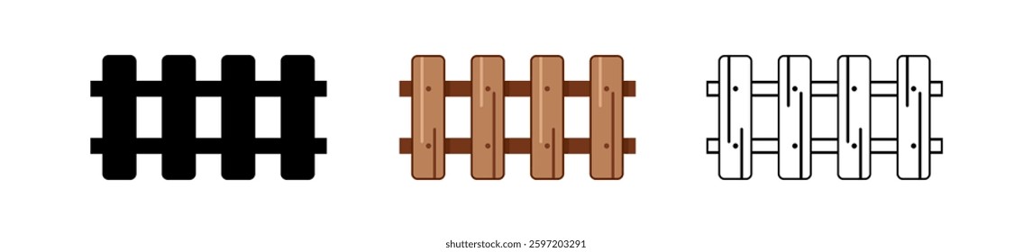 fence, picket wood outline, silhouette fence panel, wooden fence clip art