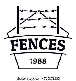 Fence prison logo. Simple illustration of fence prison vector logo for web