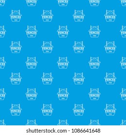 Fence prison pattern vector seamless blue repeat for any use