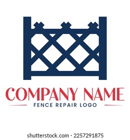 Fence Repair Contractor logo in eps