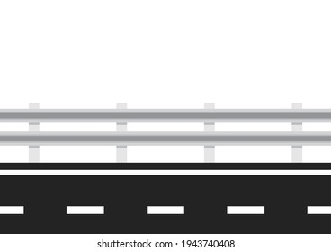 Zaunstraße, Vektorgrafik. Straßenseitiger Vektor. freier Platz für Text. Tapete.
