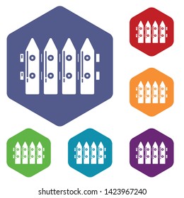 Fence rustic icon. Simple illustration of fence rustic vector icon for web