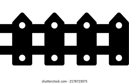 Fence. Seamless fence. Vector clipart isolated on white background.