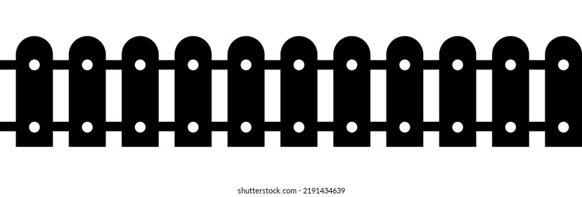 Fence. Seamless fence. Vector clipart isolated on white background.