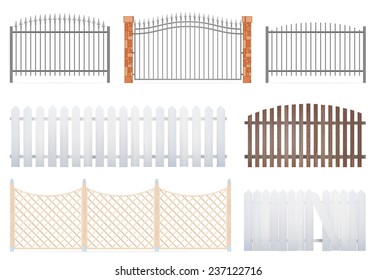 Valla sobre fondo blanco - Ilustración vectorial.