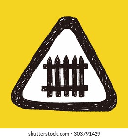 fence sign doodle