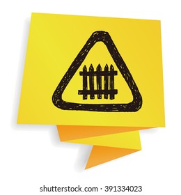 fence sign doodle