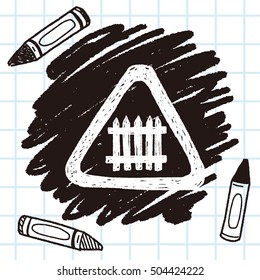 fence sign doodle