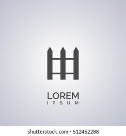 fence sign. icon design