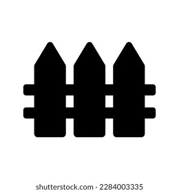 Fence silhouette icon. Enclosure. Vector.