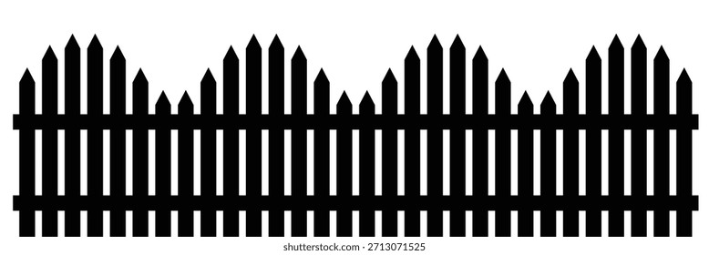 Design simples de ícone de silhueta de cerca