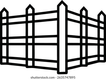 Ilustração De Vetor De Silhueta De Cerca Em Plano De Fundo Branco