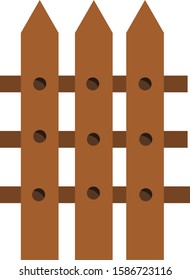 fence simple clip art vector illustration