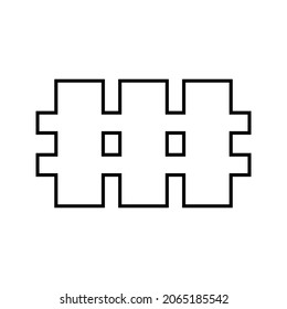 valla Simple vector moderno ilustración de diseño de icono en fondo blanco
