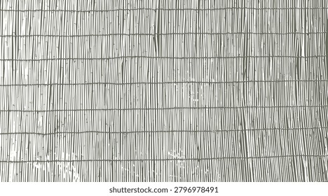 Fence surface texture vector image made by weaving reeds - illustration.