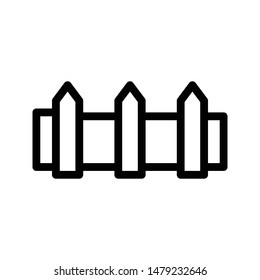fence thin line vector icon