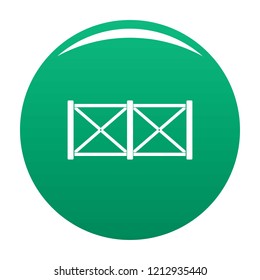 Fence in town icon. Simple illustration of fence in town vector icon for any design green