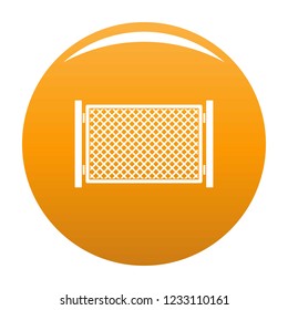 Fence in town icon. Simple illustration of fence in town vector icon for any design orange