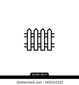 Fence vector design; garden fence icon