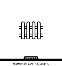 Fence vector design; garden fence icon