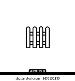 Fence vector design; garden fence icon