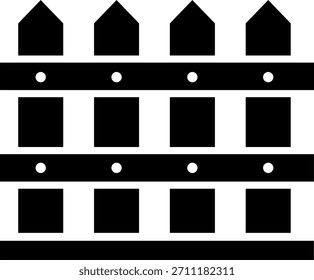 Ilustração do ícone de glifo do vetor de cerca