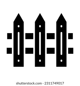 Fence Vector Glyph Icon For Personal And Commercial Use.
