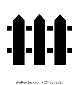 Fence Vector Glyph Icon For Personal And Commercial Use.
