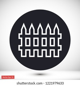 fence vector icon 10 eps