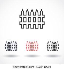 fence vector icon 10 eps