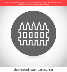 fence vector icon 10 eps