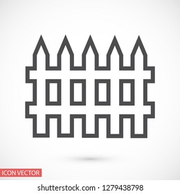 fence vector icon 10 eps