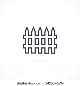 fence vector icon 10 eps , Lorem ipsum Flat design