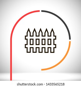 fence vector icon 10 eps , Lorem ipsum Flat design