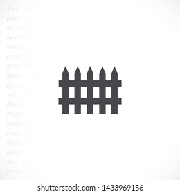 fence vector icon 10 eps , Lorem ipsum Flat design