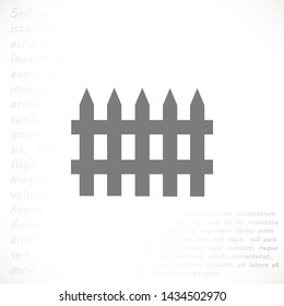 fence vector icon 10 eps , Lorem ipsum Flat design