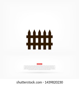 fence vector icon 10 eps , Lorem ipsum Flat design